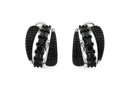 Серьги из серебра 925 пробы с шпинелью