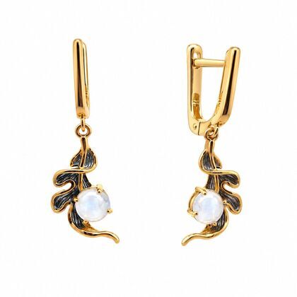 Серьги из серебра 925 пробы с флюоритами