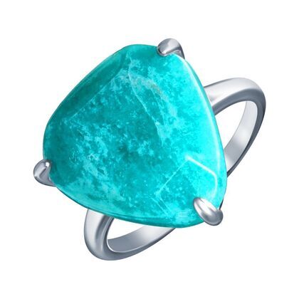 Кольцо из серебра 925 пробы с амазонитами (17)