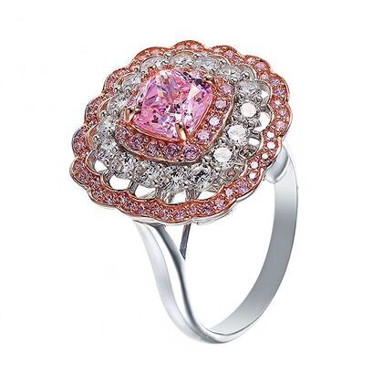 Кольцо из серебра 925 пробы с фианитами (18)