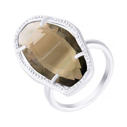 Кольцо из серебра 925 пробы с ювелирным стеклом (17,75)