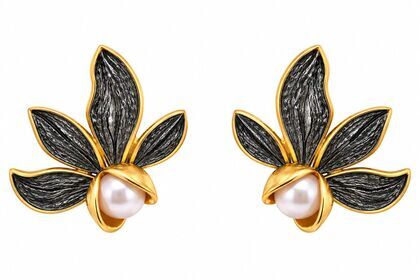 Серьги из серебра 925 пробы с культивированным жемчугом