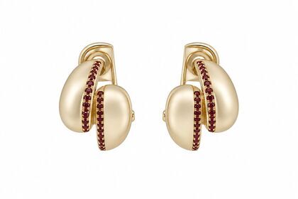 Серьги из серебра 925 пробы с фианитами