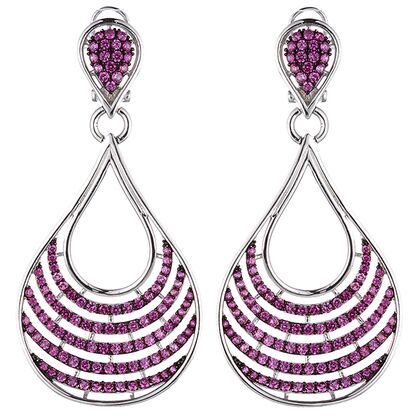 Серьги из серебра 925 пробы с фианитами