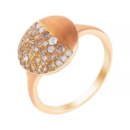 Кольцо из розового золота 585 пробы с бриллиантами (18)