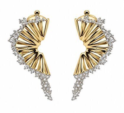 Серьги из серебра 925 пробы с фианитами