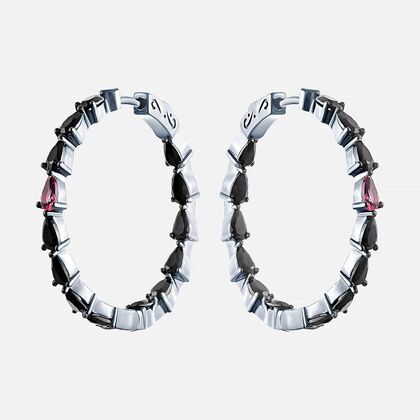Серьги из серебра 925 пробы с фианитами
