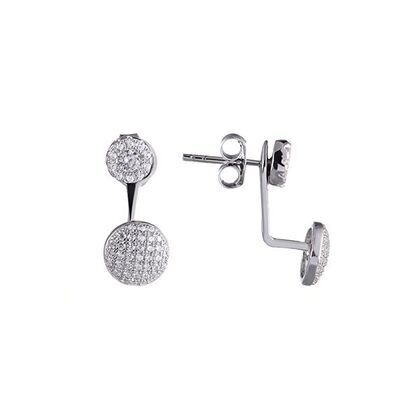 Серьги из серебра 925 пробы с фианитами