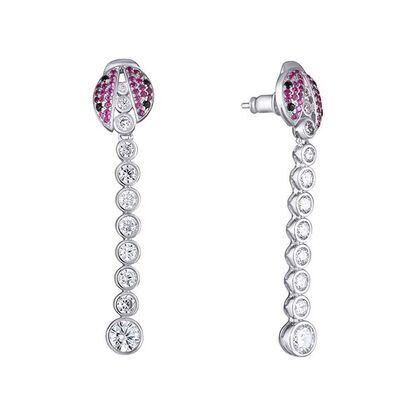 Серьги из серебра 925 пробы с фианитами