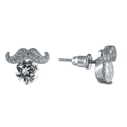 Серьги из серебра 925 пробы с фианитами