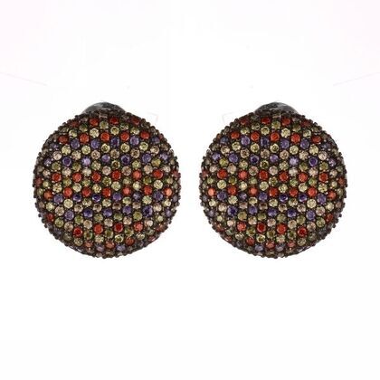 Серьги из серебра 925 пробы с фианитами
