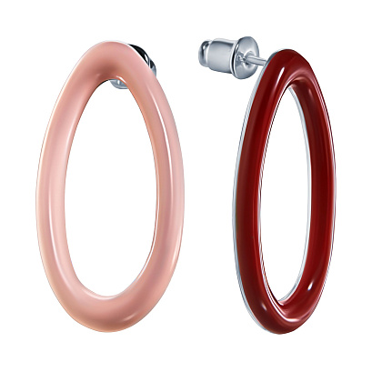 Серьги из серебра 925 пробы с эмалью