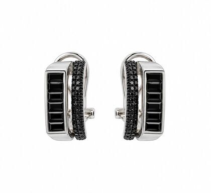 Серьги из серебра 925 пробы с шпинелью