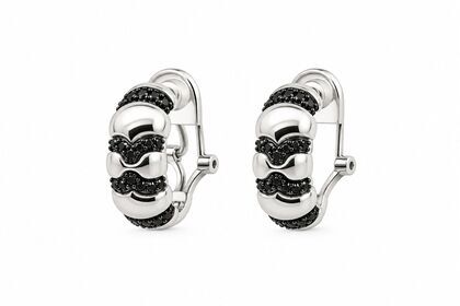 Серьги из серебра 925 пробы с шпинелью