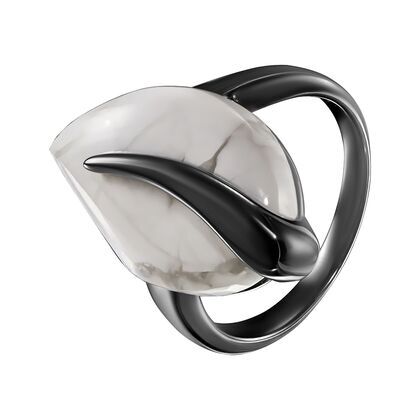 Кольцо из серебра 925 пробы с говлитами (18)