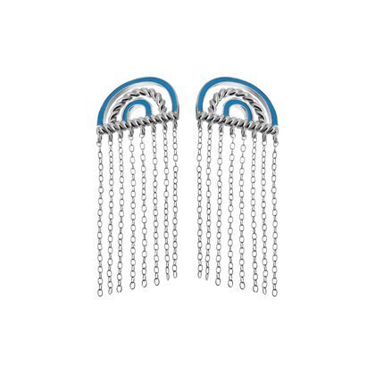 Серьги из серебра 925 пробы с эмалью