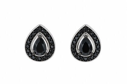 Серьги из серебра 925 пробы с шпинелью