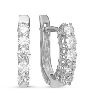 Серьги из белого золота 585 пробы с бриллиантами