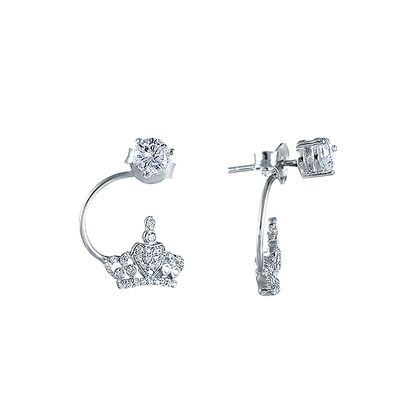 Серьги из серебра 925 пробы с фианитами