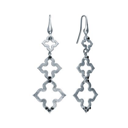 Серьги из серебра 925 пробы с фианитами