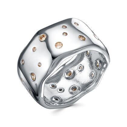 Кольцо из серебра 925 пробы с фианитами (17,5)