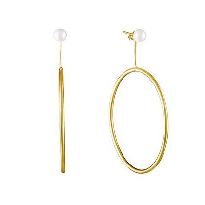 Серьги из серебра 925 пробы с жемчугом майорика
