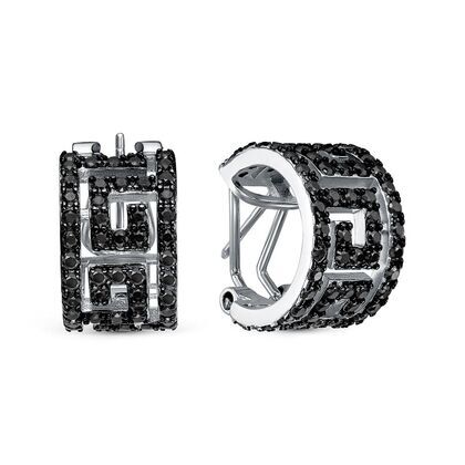 Серьги из серебра 925 пробы с шпинелью