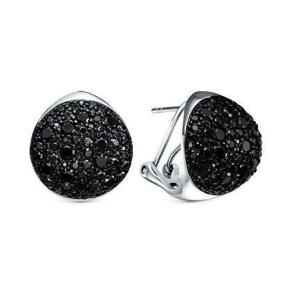 Серьги из серебра 925 пробы с шпинелью