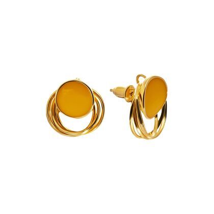 Серьги из серебра 925 пробы с эмалью
