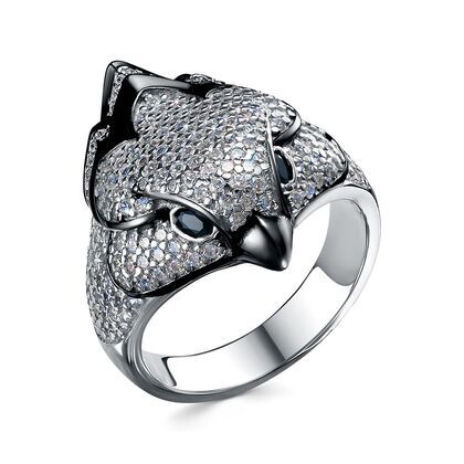 Кольцо из серебра 925 пробы с фианитами (19)