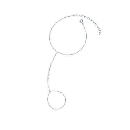 Браслет из серебра 925 пробы с жемчугом майорика