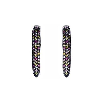Серьги из серебра 925 пробы с фианитами