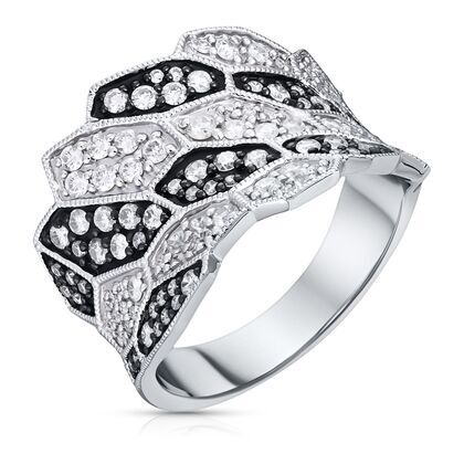 Кольцо из белого золота 585 пробы с бриллиантами (17)