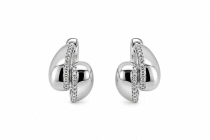 Серьги из серебра 925 пробы с фианитами