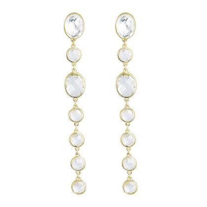 Серьги из золота 585 пробы с топазами