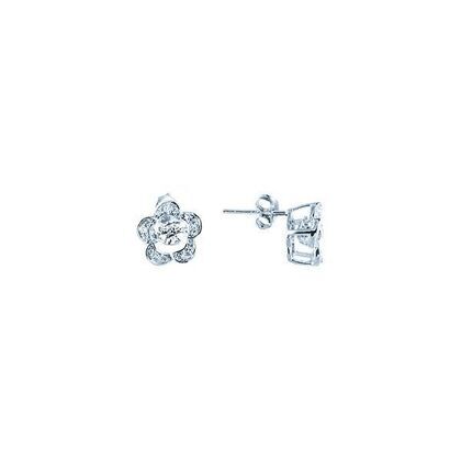 Серьги из серебра 925 пробы с фианитами