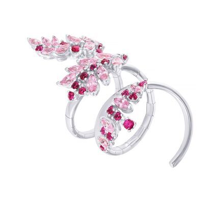 Кольцо из серебра 925 пробы с фианитами (17,5)