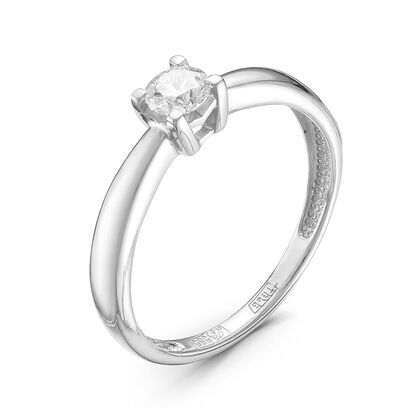 Кольцо из белого золота 585 пробы с бриллиантом