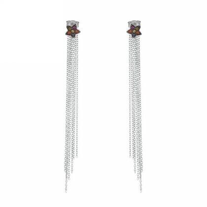 Серьги из серебра 925 пробы с фианитами