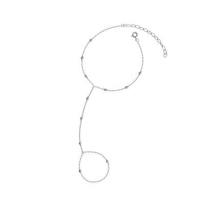 Браслет из серебра 925 пробы с гематитами