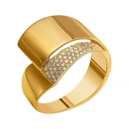 Кольцо из золота 585 пробы с бриллиантами (17,5)