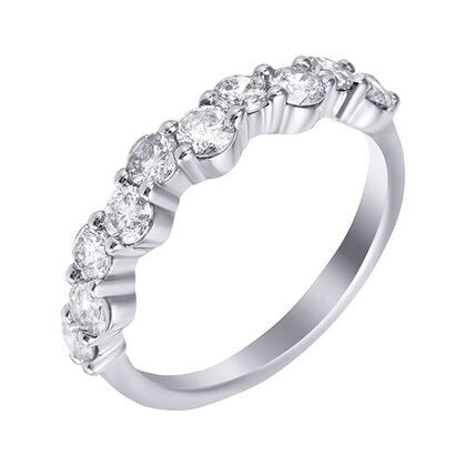 Кольцо из белого золота 585 пробы с бриллиантами