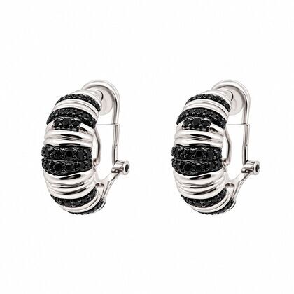Серьги из серебра 925 пробы с шпинелью