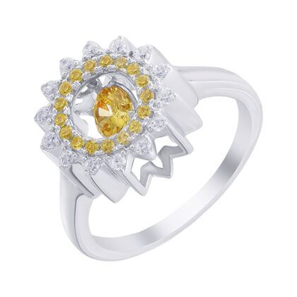 Кольцо из серебра 925 пробы с фианитами (18,25)