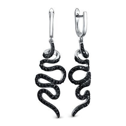Серьги из серебра 925 пробы с шпинелью