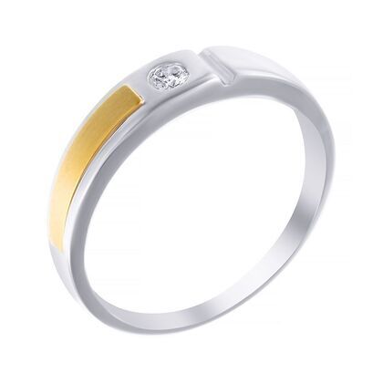 Кольцо из белого золота 585 пробы с бриллиантом (20,25)