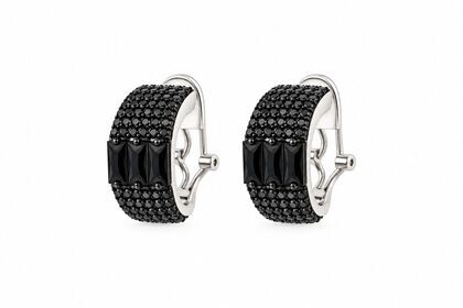 Серьги из серебра 925 пробы с шпинелью