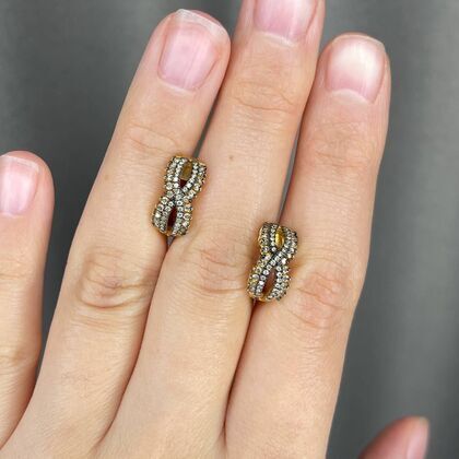 Серьги из золота 585 пробы с бриллиантами
