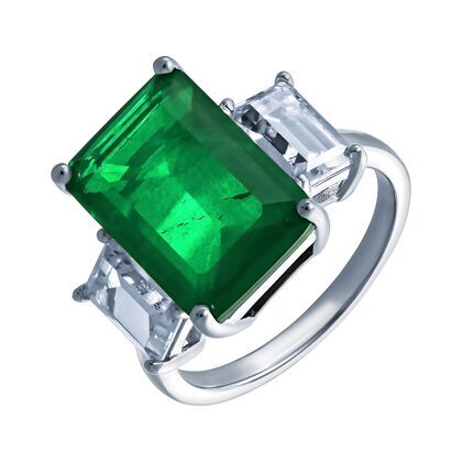 Кольцо из серебра 925 пробы с фианитами (16,5)