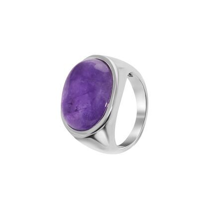 Кольцо из серебра 925 пробы с аметистами (17)